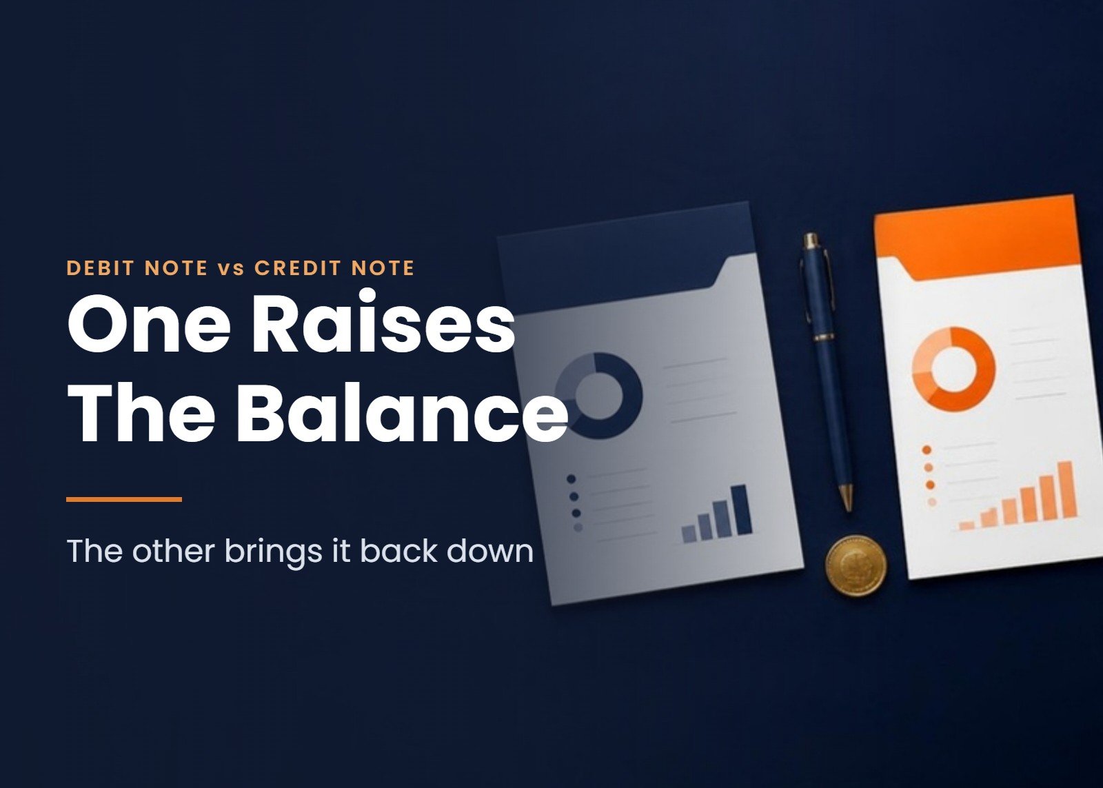 Debit note vs credit note: one increases the balance owed, the other decreases it
