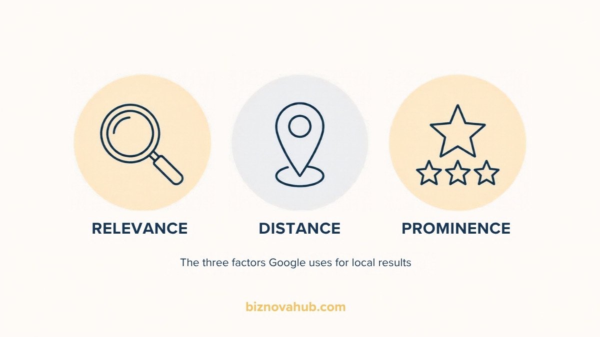Google local ranking factors: relevance, distance and prominence