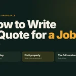 How to write a quote for a job, showing three pricing options a client can choose from