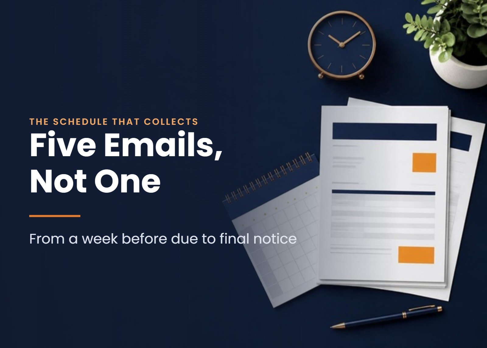 Payment reminder email schedule: five touchpoints from before the due date to final notice