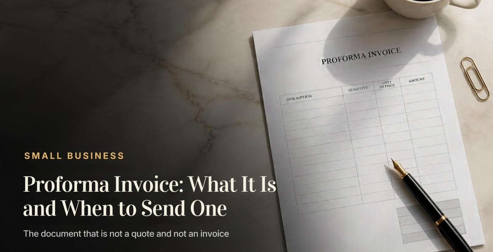 Proforma invoice: what it is, when to use one and what to put on it