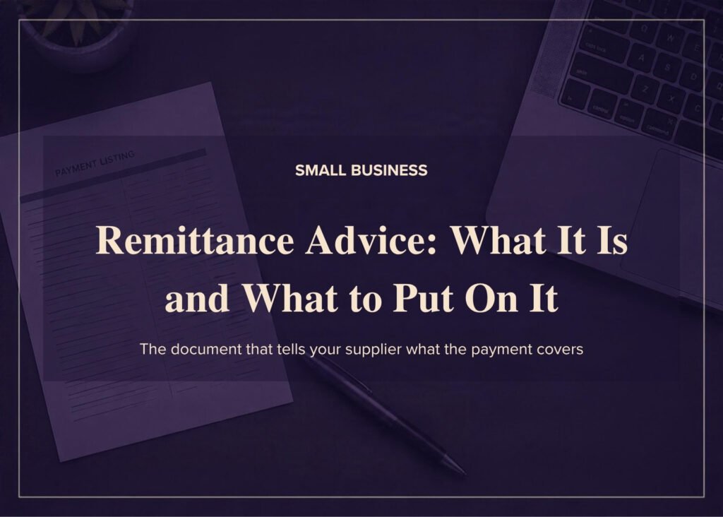Remittance advice: what it is, what to include and when to send one